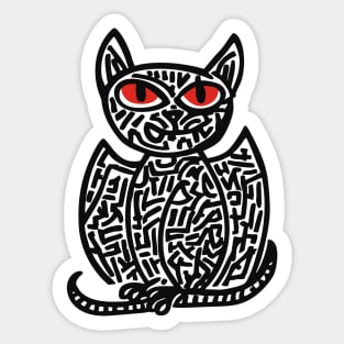 Fantasy Owl Cat Creature for Imaginative Kids Room Decor Sticker